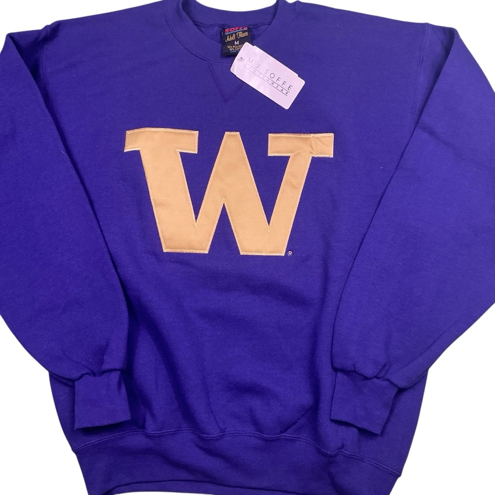 Vintage Washington Huskies 90s Crewneck USA made Deadstock size medium